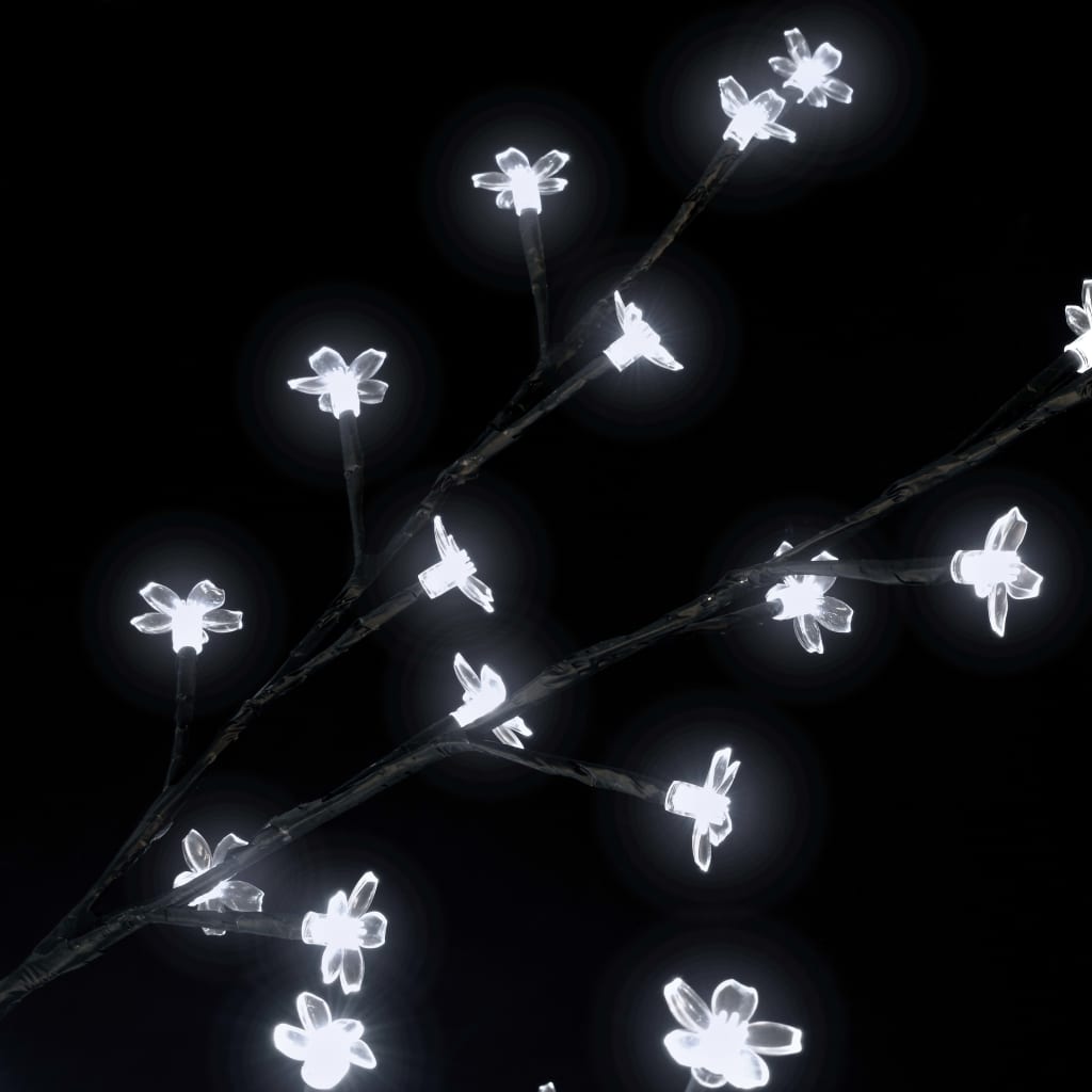 Weihnachtsbaum 120 LEDs Kaltweißes Licht Kirschblüten 150 cm