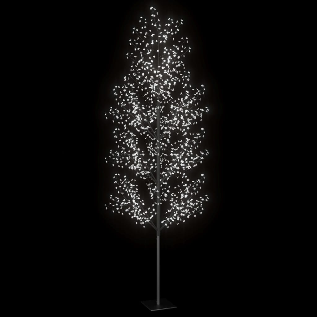 Weihnachtsbaum 1200 LEDs Kaltweißes Licht Kirschblüten 400 cm