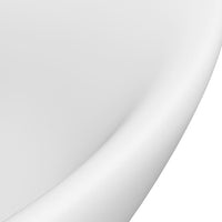 Thumbnail for Luxus-Waschbecken Überlauf Oval Matt-Weiß 58,5x39 cm Keramik