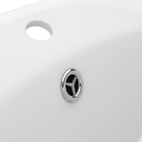 Thumbnail for Luxus-Waschbecken Überlauf Oval Matt-Weiß 58,5x39 cm Keramik