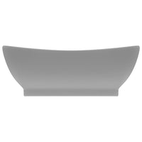 Thumbnail for Luxus-Waschbecken Überlauf Matt Hellgrau 58,5x39cm Keramik