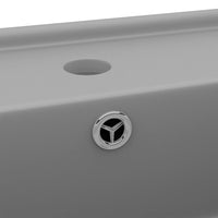 Thumbnail for Luxus-Waschbecken Überlauf Quadratisch Matt Hellgrau 41x41 cm