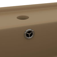 Thumbnail for Luxus-Waschbecken Überlauf Quadratisch Matt Creme 41x41 cm