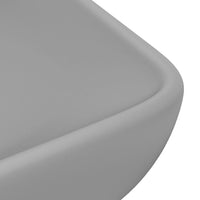 Thumbnail for Luxus-Waschbecken Rechteckig Matt Hellgrau 71x38 cm Keramik