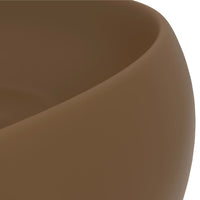 Thumbnail for Luxuriöses Waschbecken Rund Matt Creme 40x15 cm Keramik