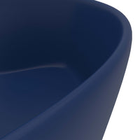 Thumbnail for Luxus-Waschbecken mit Überlauf Matt Dunkelblau 36x13 cm Keramik