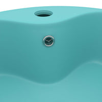 Thumbnail for Luxus-Waschbecken mit Überlauf Matt Hellgrün 36x13 cm Keramik