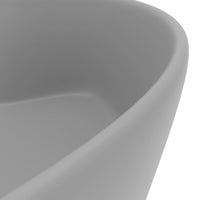 Thumbnail for Luxus-Waschbecken mit Überlauf Matt Hellgrau 36x13 cm Keramik