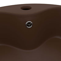 Thumbnail for Luxus-Waschbecken mit Überlauf Matt Dunkelbraun 36x13cm Keramik