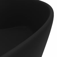 Thumbnail for Luxus-Waschbecken mit Überlauf Matt-Schwarz 36x13 cm Keramik