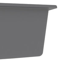 Thumbnail for Küchenspüle mit Überlauf Doppelbecken Grau Granit