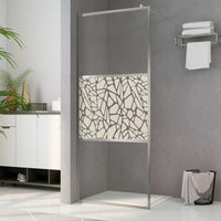 Thumbnail for Duschwand für Begehbare Dusche ESG-Glas Steindesign 100x195 cm