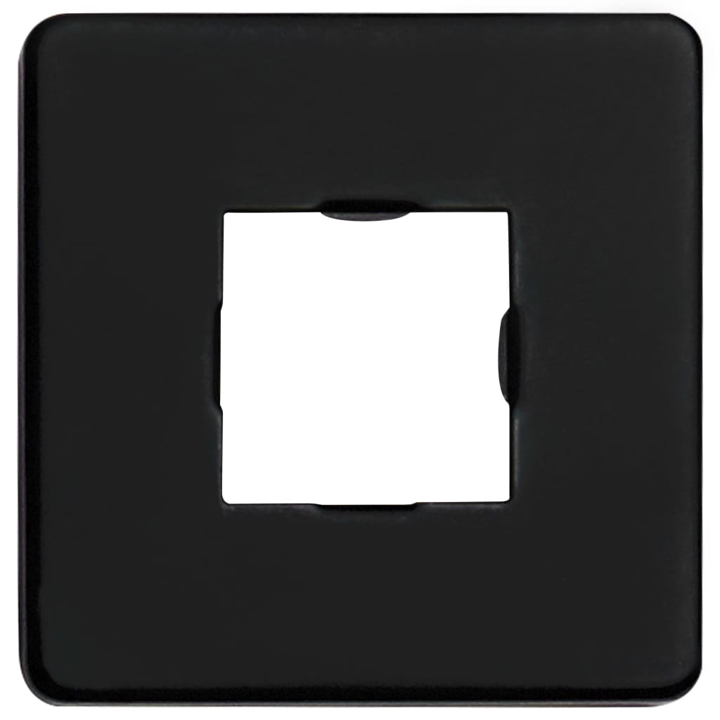 Duscharm Quadratisch Edelstahl 201 Schwarz 40 cm