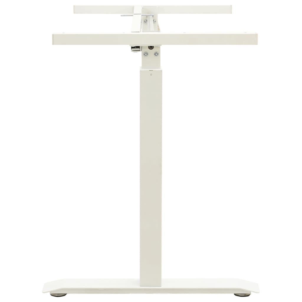 Schreibtisch-Gestell Manuell Höhenverstellbar Handkurbel Weiß