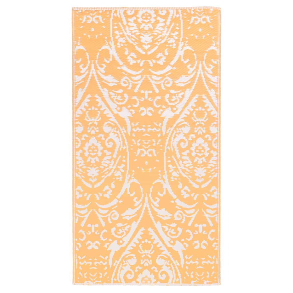Outdoor-Teppich Orange und Weiß 80x150 cm PP