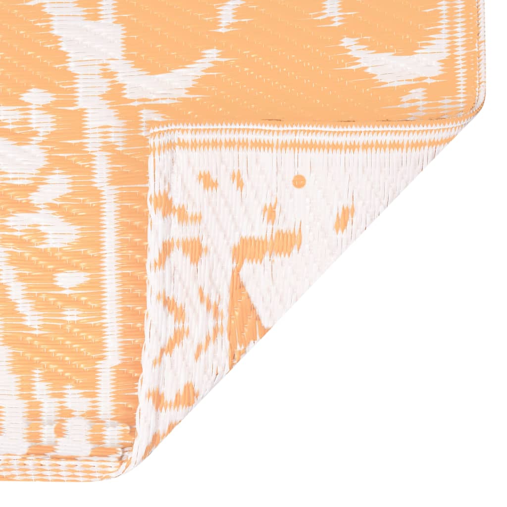 Outdoor-Teppich Orange und Weiß 120x180 cm PP