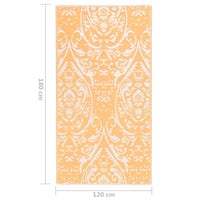 Thumbnail for Outdoor-Teppich Orange und Weiß 120x180 cm PP