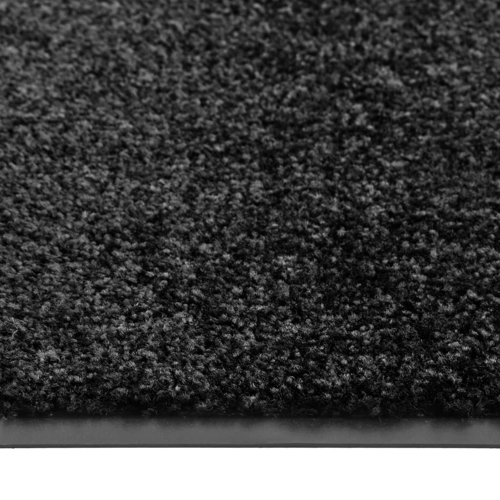 Fußmatte Waschbar Schwarz 90x120 cm