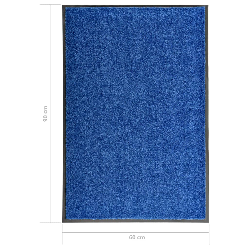 Fußmatte Waschbar Blau 60x90 cm