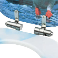 Thumbnail for Toilettensitze mit Soft-Close-Deckel 2 Stk. MDF Pinguin-Design