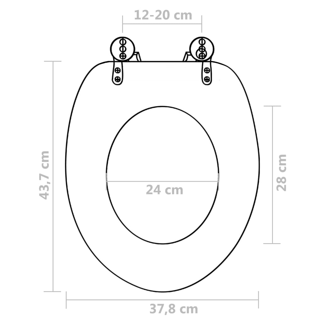 Toilettensitze mit Soft-Close-Deckel 2 Stk. MDF Strand-Design