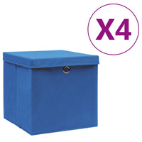 Thumbnail for Aufbewahrungsboxen mit Deckeln 4 Stk. 28x28x28 cm Blau