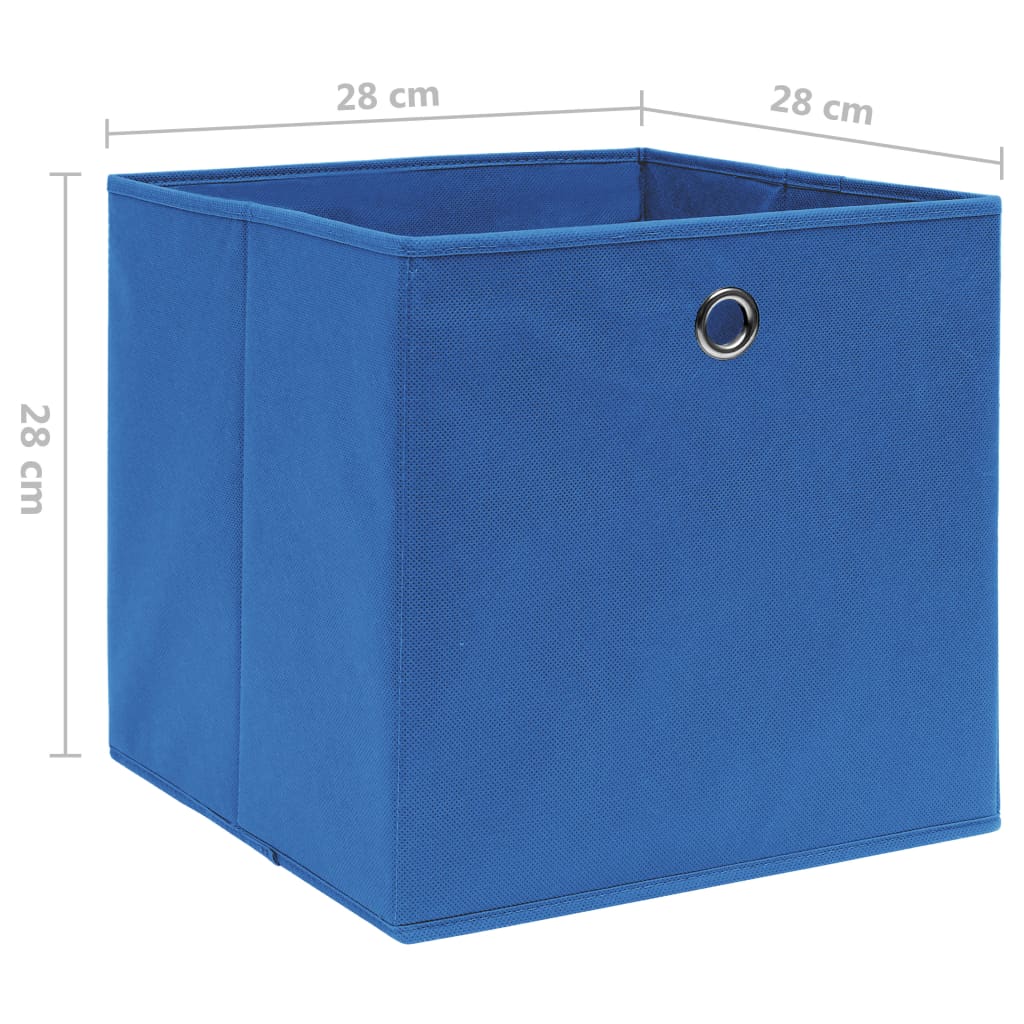 Aufbewahrungsboxen 10 Stk. Vliesstoff 28x28x28 cm Blau