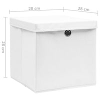 Thumbnail for Aufbewahrungsboxen mit Deckeln 4 Stk. 28x28x28 cm Weiß