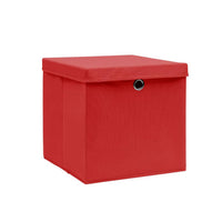 Thumbnail for Aufbewahrungsboxen mit Deckeln 10 Stk. 28x28x28 cm Rot