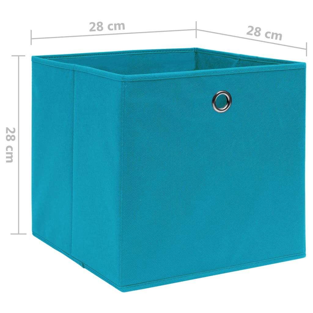 Aufbewahrungsboxen 10 Stk. Vliesstoff 28x28x28 cm Babyblau