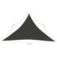 Thumbnail for Sonnensegel 160 g/m² Anthrazit 3,5x3,5x4,9 m HDPE