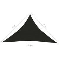 Thumbnail for Sonnensegel 160 g/m² Schwarz 4x4x5,8 m HDPE