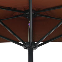 Thumbnail for Balkon-Sonnenschirm Alu-Mast Terrakotta 270x135x245cm Halbrund