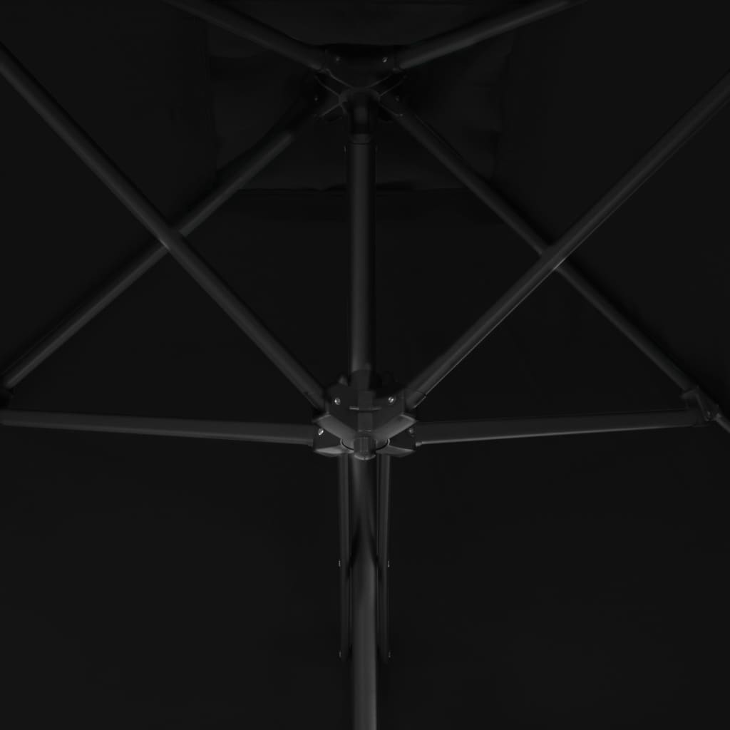 Sonnenschirm mit Stahlmast Schwarz 250x250x230 cm