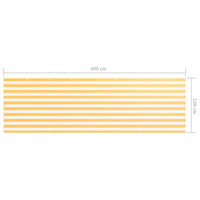 Thumbnail for Balkon-Sichtschutz Weiß und Gelb 120x400 cm Oxford-Gewebe