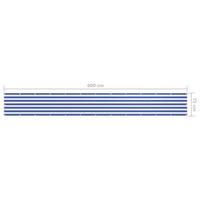 Thumbnail for Balkon-Sichtschutz Weiß und Blau 75x600 cm Oxford-Gewebe