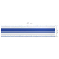 Thumbnail for Balkon-Sichtschutz Weiß und Blau 120x600 cm Oxford-Gewebe