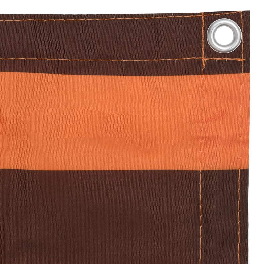 Balkon-Sichtschutz Orange und Braun 90x600 cm Oxford-Gewebe