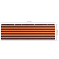 Thumbnail for Balkon-Sichtschutz Orange und Braun 120x400 cm Oxford-Gewebe