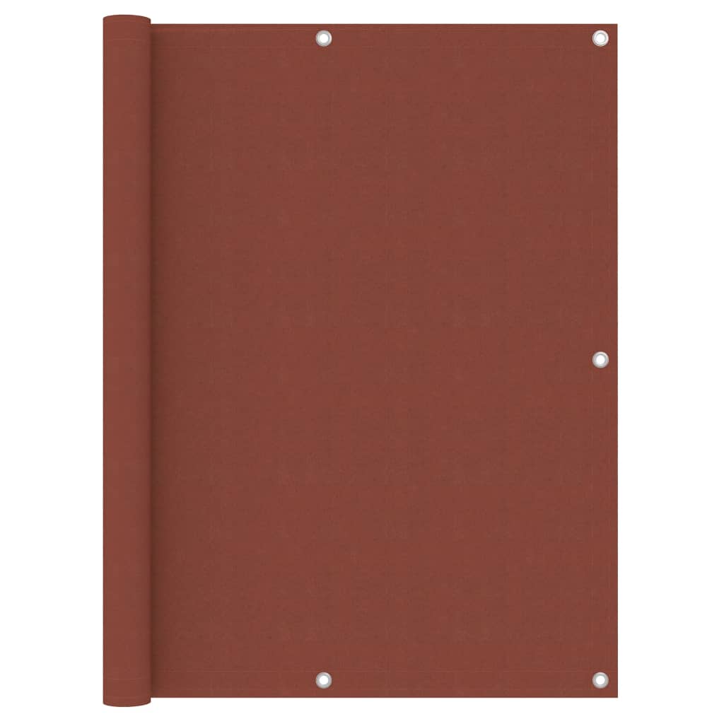 Balkon-Sichtschutz Terracotta-Rot 120x600 cm Oxford-Gewebe