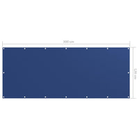 Thumbnail for Balkon-Sichtschutz Blau 120x300 cm Oxford-Gewebe