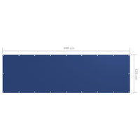 Thumbnail for Balkon-Sichtschutz Blau 120x400 cm Oxford-Gewebe