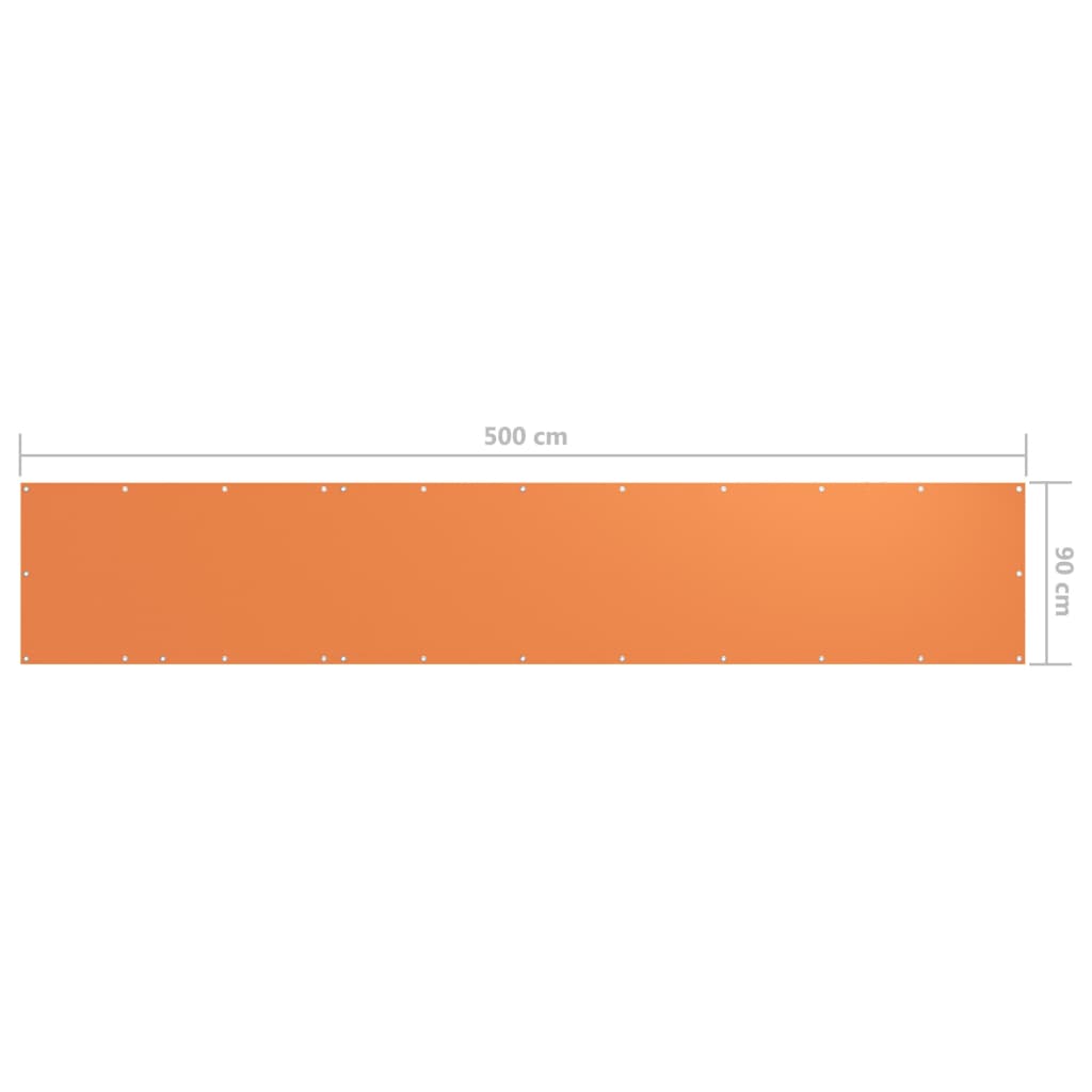 Balkon-Sichtschutz Orange 90x500 cm Oxford-Gewebe