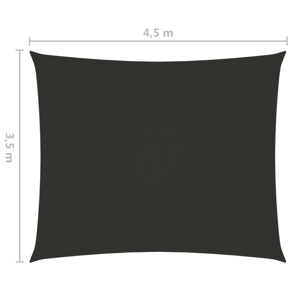 Sonnensegel Oxford-Gewebe Rechteckig 3,5x4,5 m Anthrazit
