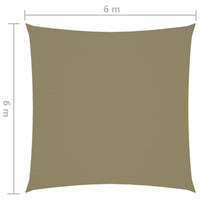 Thumbnail for Sonnensegel Oxford-Gewebe Quadratisch 6x6 m Beige
