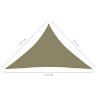 Thumbnail for Sonnensegel Oxford-Gewebe Dreieckig 3,5x3,5x4,9 m Beige