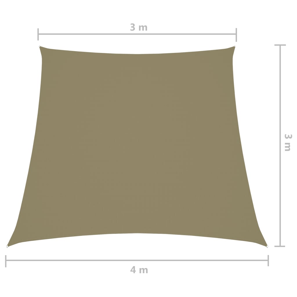 Sonnensegel Oxford-Gewebe Trapezförmig 3/4x3 m Beige