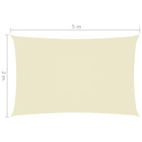 Thumbnail for Sonnensegel Oxford-Gewebe Rechteckig 2x5 m Cremeweiß