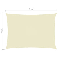 Thumbnail for Sonnensegel Oxford-Gewebe Rechteckig 3,5x5 m Cremeweiß