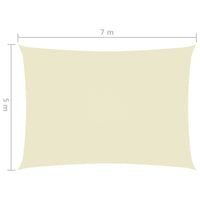 Thumbnail for Sonnensegel Oxford-Gewebe Rechteckig 5x7 m Cremeweiß